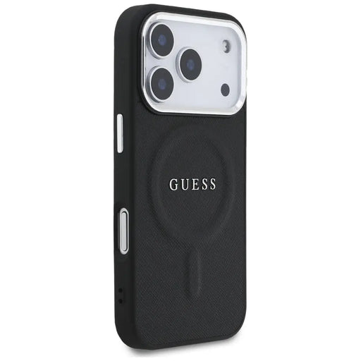 Калъф Guess Classic Logo MagSafe за iPhone 17 Pro - черен