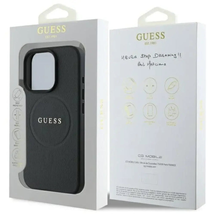 Калъф Guess Grained Gold Ring MagSafe за iPhone 16 Pro Max