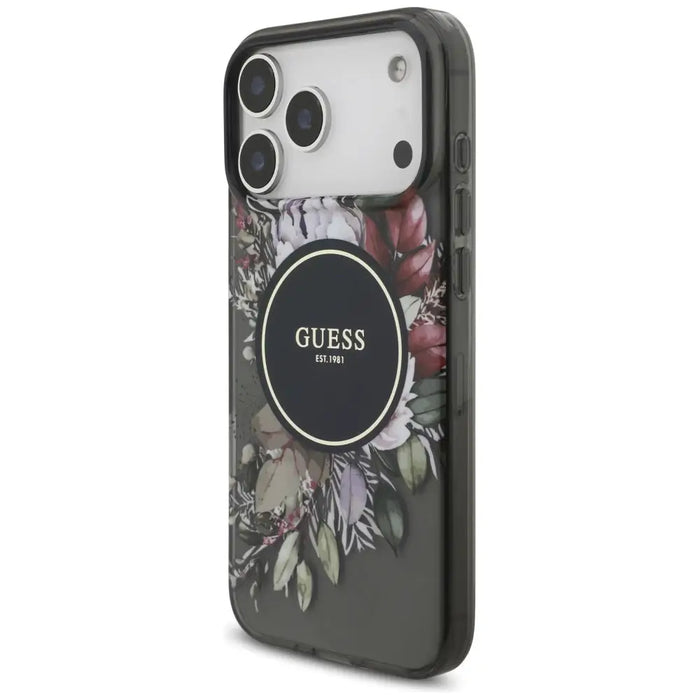 Калъф Guess IML Flowers Pearl Strap MagSafe за iPhone 17