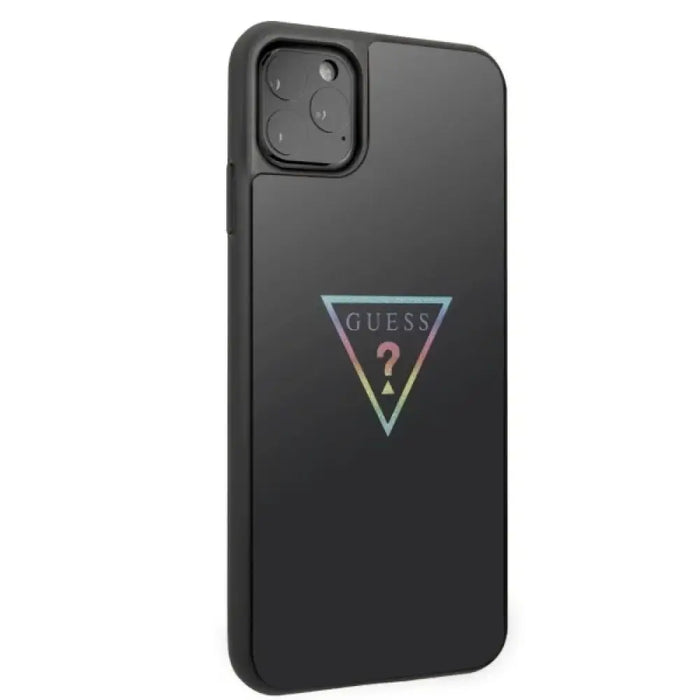 Калъф Guess Triangle Glitter iPhone 11 Pro Max - черен