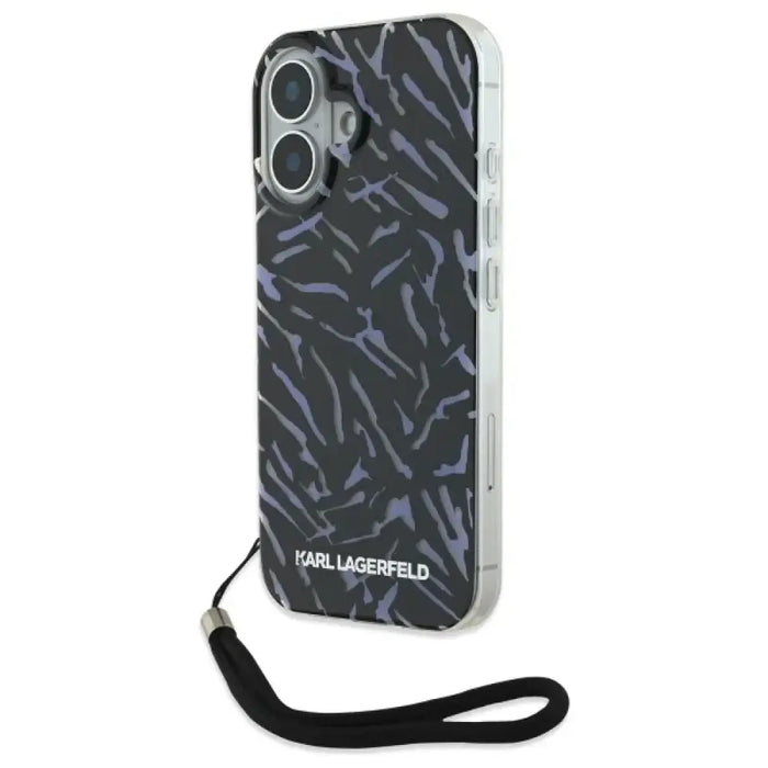 Калъф Karl Lagerfeld Zebra With Cord iPhone 16 Plus - лилав