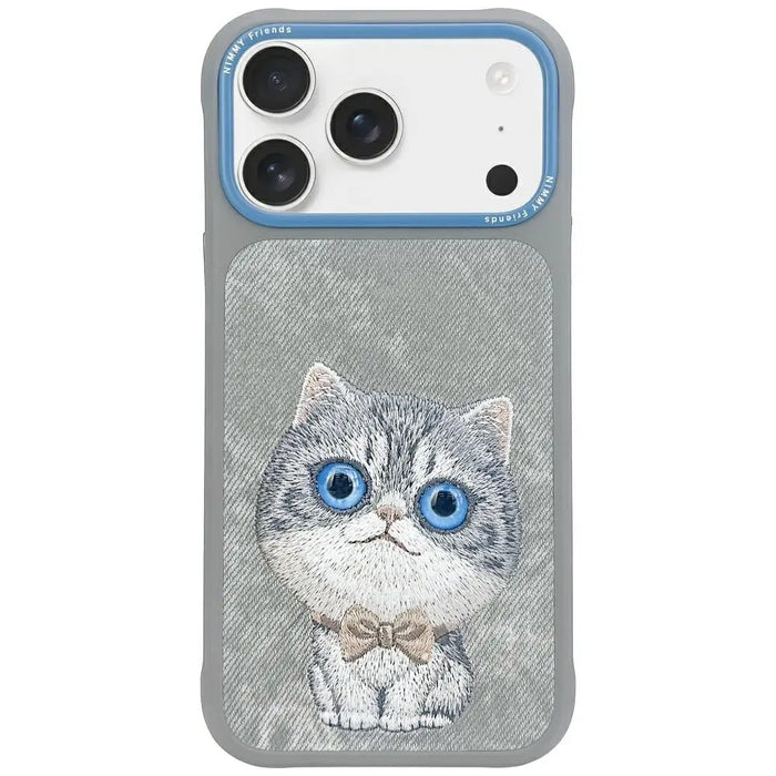 Калъф Nimmy Big Eyed Pet 2.0 Cat за iPhone 17 - сив