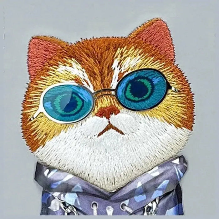 Калъф Nimmy Glasses Cool Cat за iPhone 15 - сив