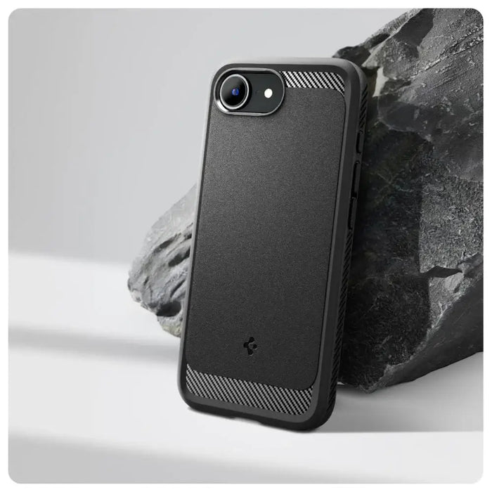 Калъф Spigen Rugged Armor MagSafe за iPhone 16e - черен