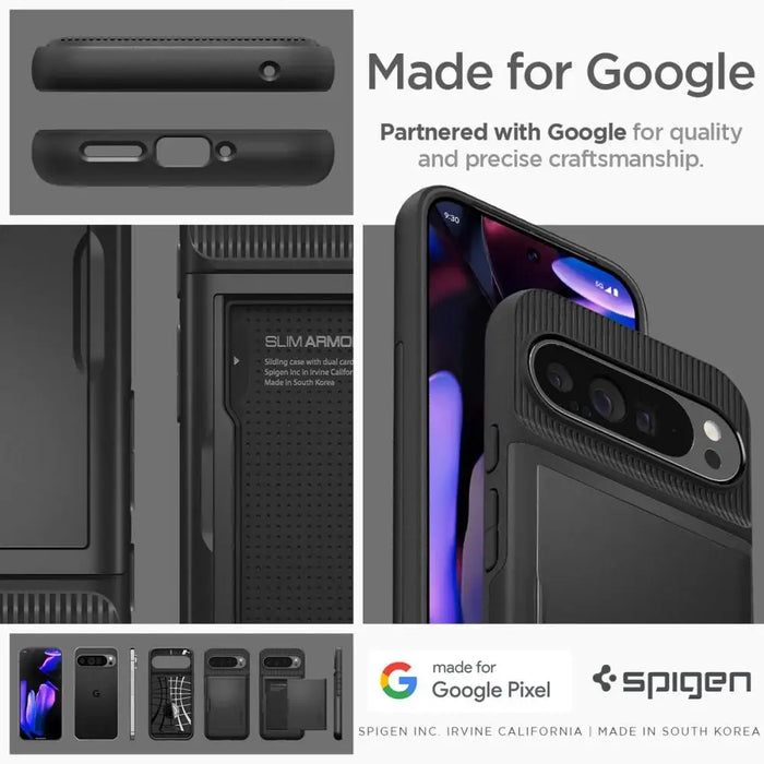Калъф Spigen Slim Armor CS за Google Pixel 9 Pro XL - черен
