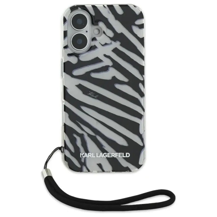 Калъф Karl Lagerfeld IML Zebra Pattern & Cord iPhone 16