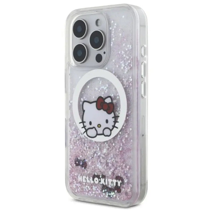 Калъф Hello Kitty Liquid Glitter Sweet Kitty Bows MagSafe