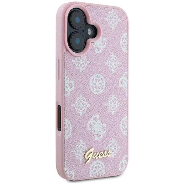 Калъф Guess Peony Script Logo MagSafe за iPhone 16 Plus