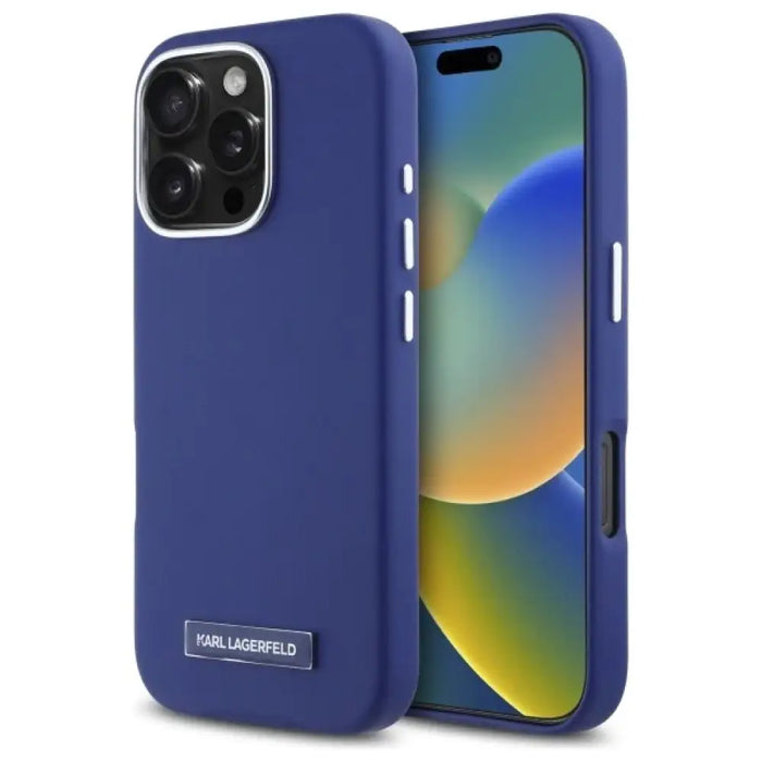 Калъф Karl Lagerfeld FW Metal Plate MagSafe iPhone 16 Pro