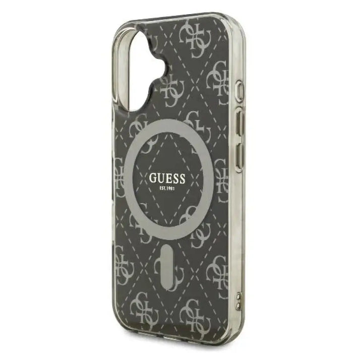 Калъф Guess IML 4G Background MagSafe iPhone 16 - кафяв