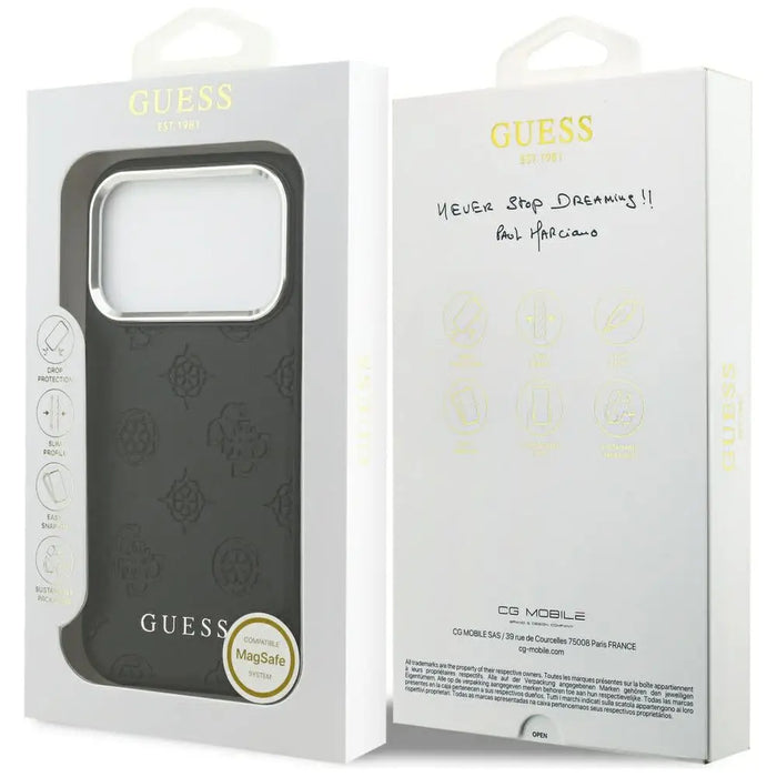 Калъф Guess Peony Hot Stamp Script MagSafe за iPhone 17 Pro