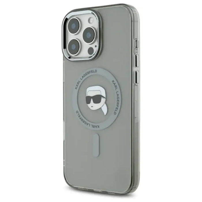Калъф Karl Lagerfeld IML Metal Karl Head MagSafe за iPhone