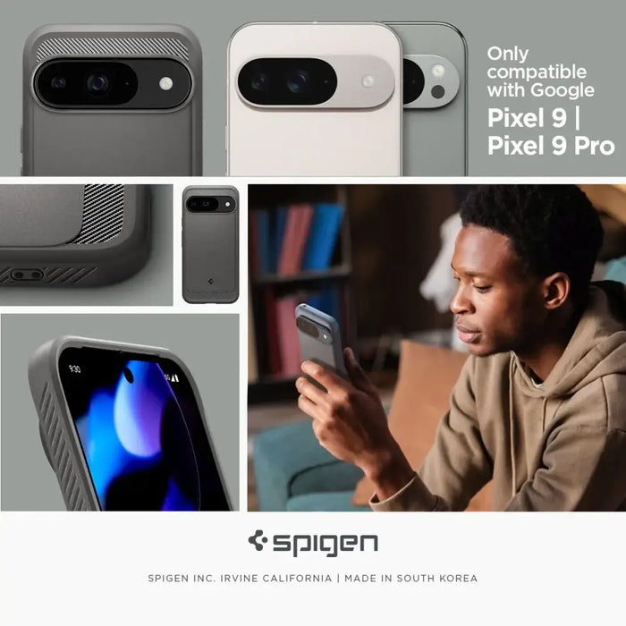 Калъф Spigen Rugged Armor за Google Pixel 9 / 9 Pro - сив