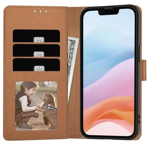 Калъф Tech-Protect Wallet за iPhone 16e - кафяв