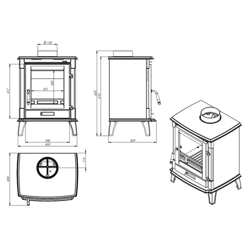 КАМИНA NORDFLAM ERINO 7 KW