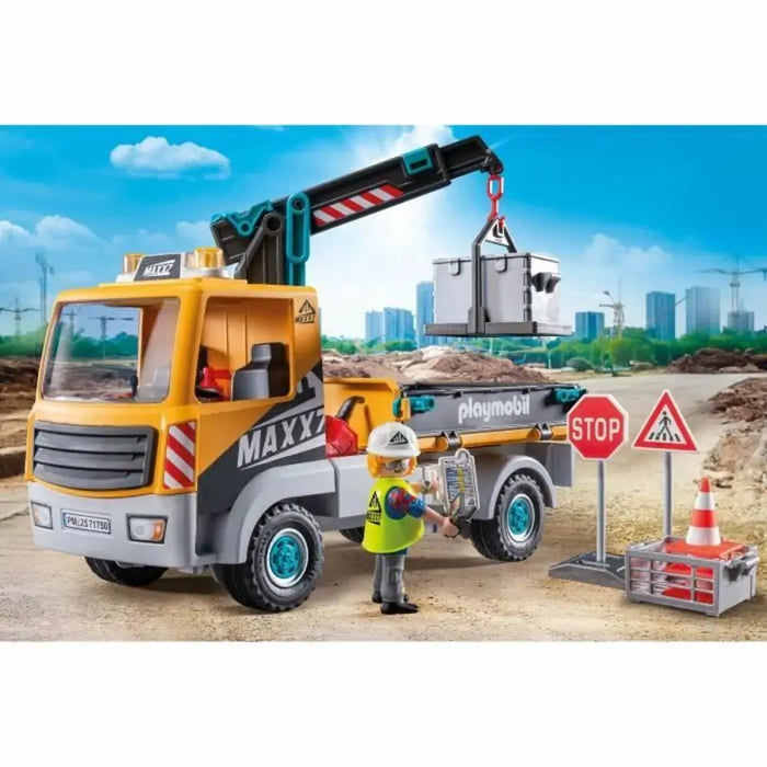 Камион с Кран Playmobil 71750 Син