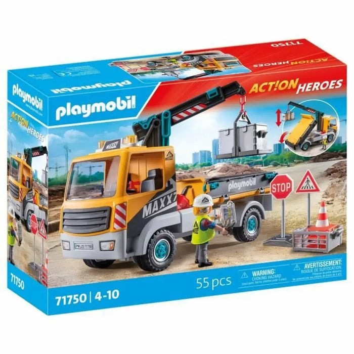 Камион с Кран Playmobil 71750 Син