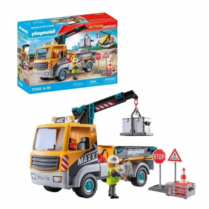 Камион с Кран Playmobil 71750 Син