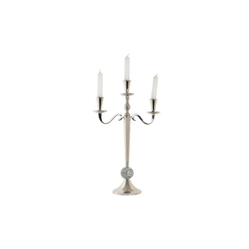 Канделабър DKD Home Decor 30 x 12 x 46 cm Сребрист Алуминий
