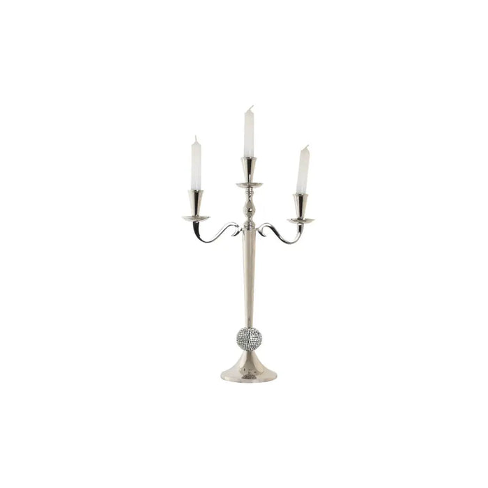 Канделабър DKD Home Decor 30 x 12 x 46 cm Сребрист Алуминий