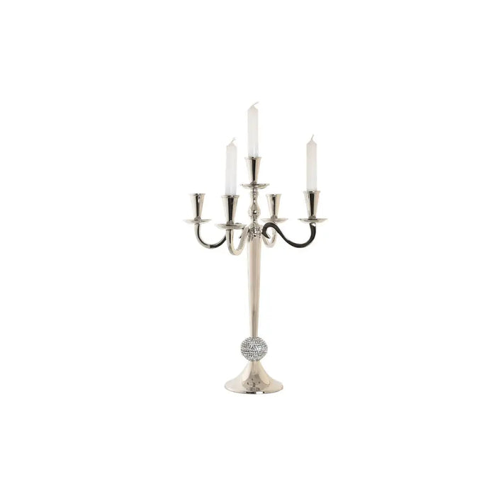 Канделабър DKD Home Decor Сребрист Акрилен Алуминий