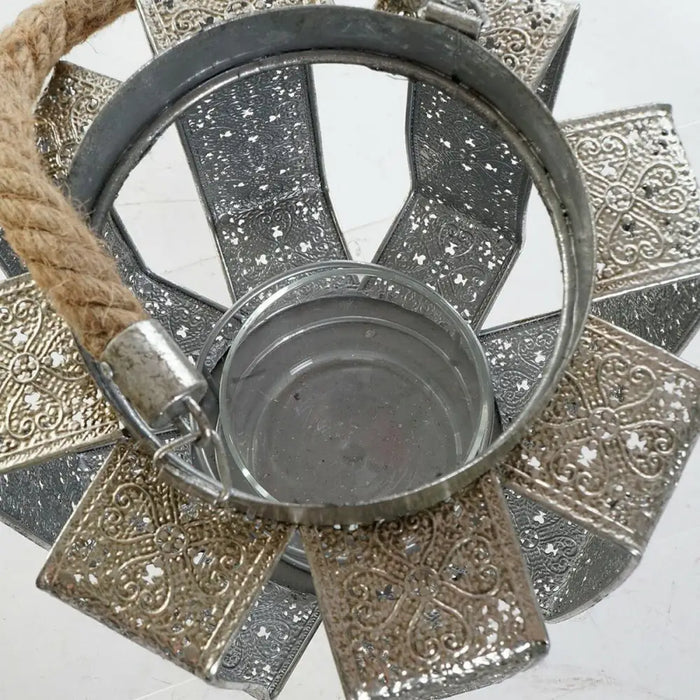 Канделабър DKD Home Decor 21 x 21 x 23 cm Сребрист Метал