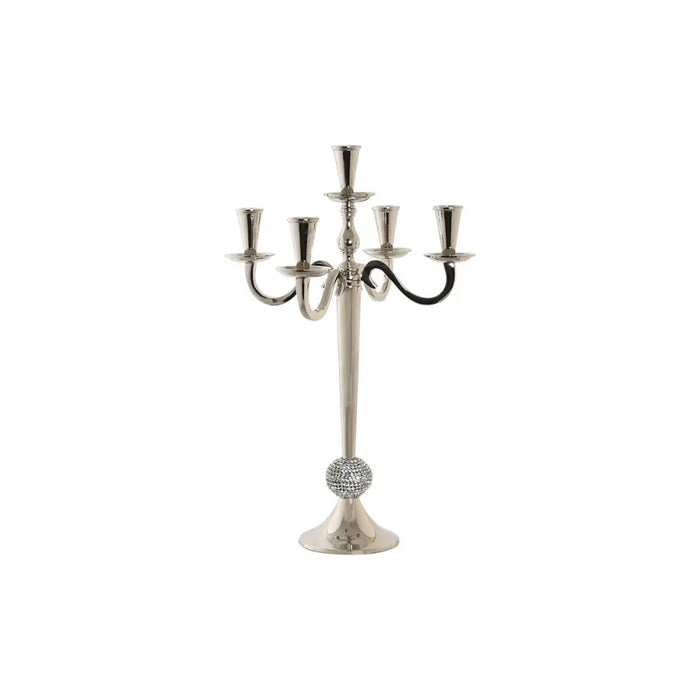 Канделабър DKD Home Decor Сребрист Акрилен Алуминий