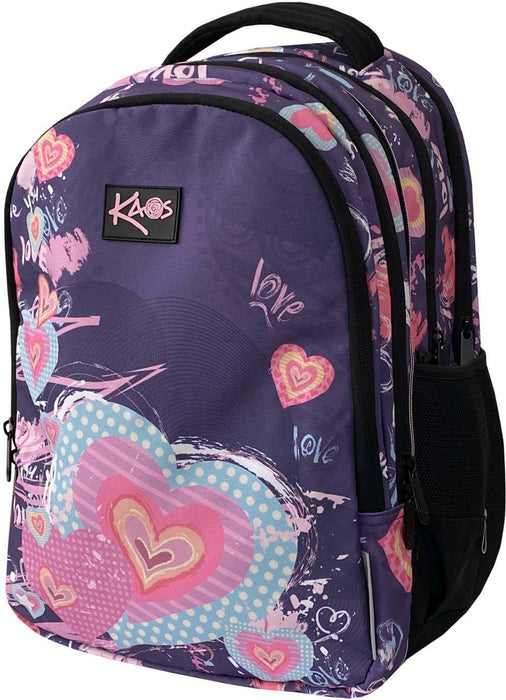 Ученическа раница Kaos 2 в 1 - In Love, с 4 отделения