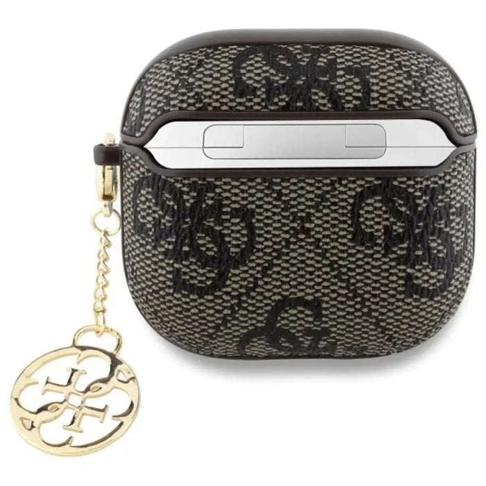 Капак Guess GUA4G4GSMW AirPods 4 кафяв 4G Charm Collection