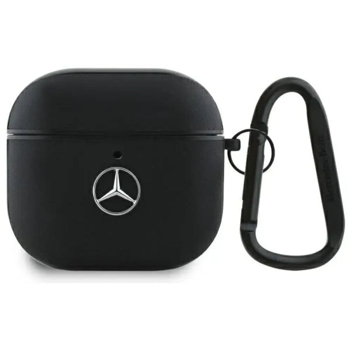 Капак на Mercedes MEA4CSLBK AirPods 4 черно/черно кожено