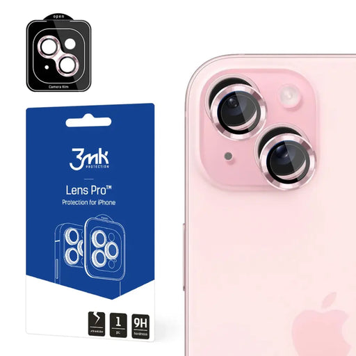Капак за камера 3mk Lens Protection Pro Pink за iPhone 15