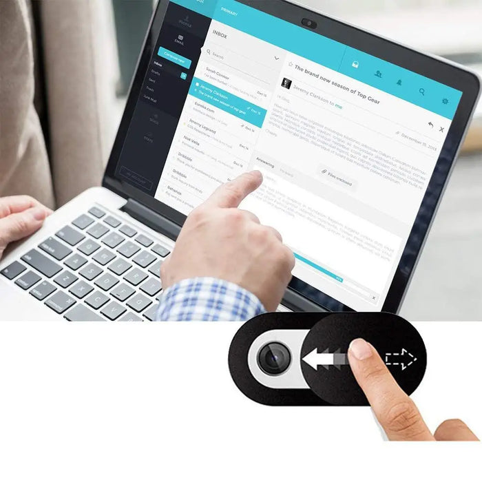 Капак за камера за лаптоп Tech-Protect Cam Fit+ - черен