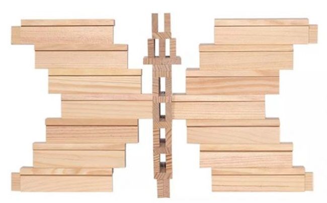 Дървен конструктор Kapla - 100 части
