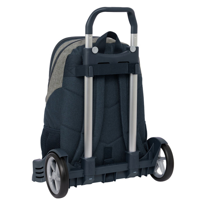 Училищна чанта с колелца Kappa Dark navy Сив Морско син 32 x 44 x 16 cm