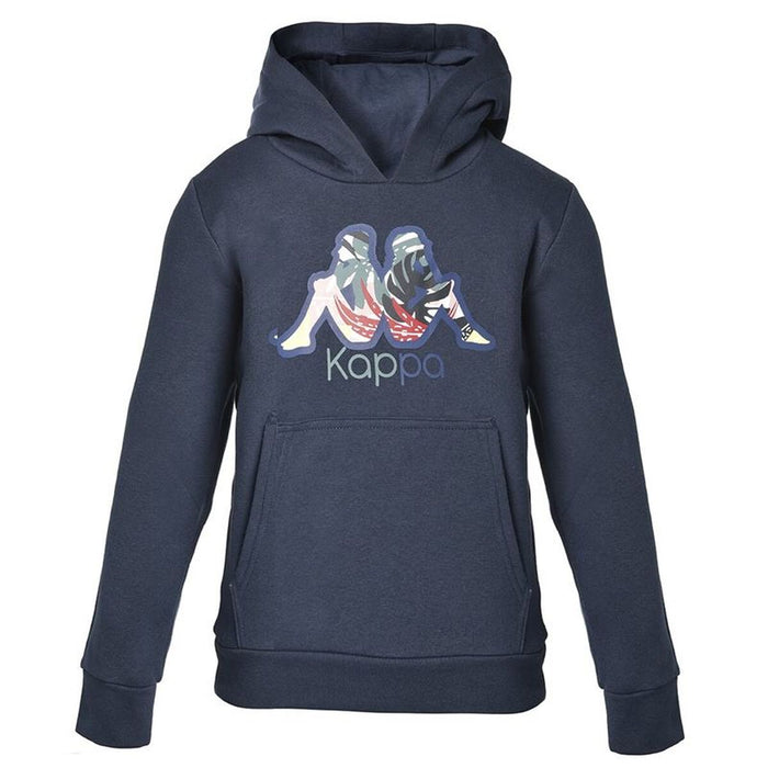 Детски суичър с качулка Kappa Kappa Cache Тъмно синьо