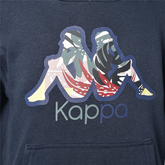 Детски суичър с качулка Kappa Kappa Cache Тъмно синьо