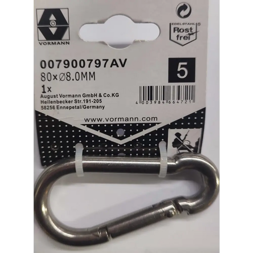 КАРАБИНА НЕРЪЖ СТОМ VRN 8MM 80X11.5/7.5