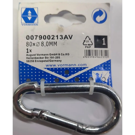 КАРАБИНА ПОЦИНКОВАНА VRN 8ММ 80X12/9