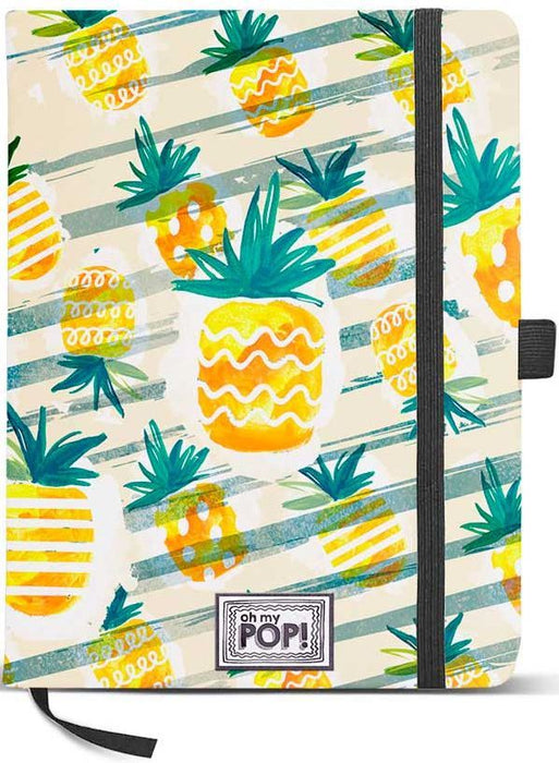 Бележник с ластик Karactermania OMP! - Ananas