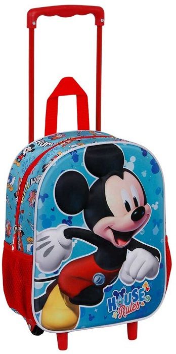Раница за детска градина с колелца Karactermania Mickey - House, 3D