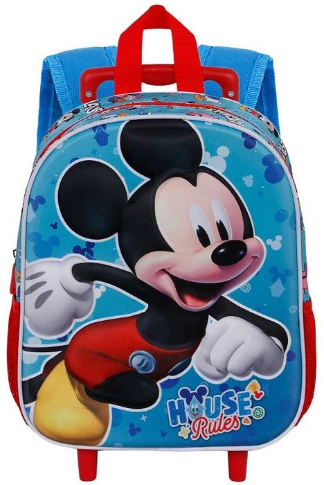 Раница за детска градина с колелца Karactermania Mickey - House, 3D
