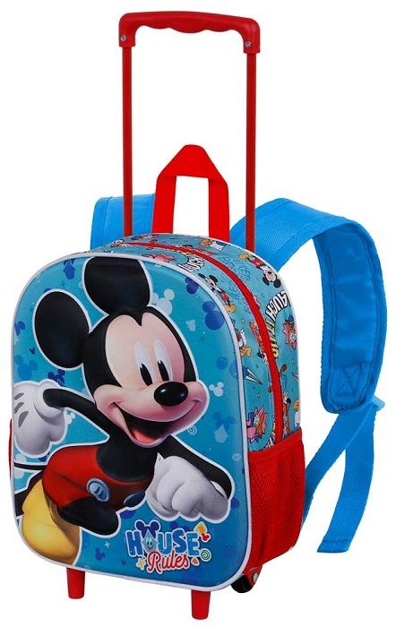 Раница за детска градина с колелца Karactermania Mickey - House, 3D
