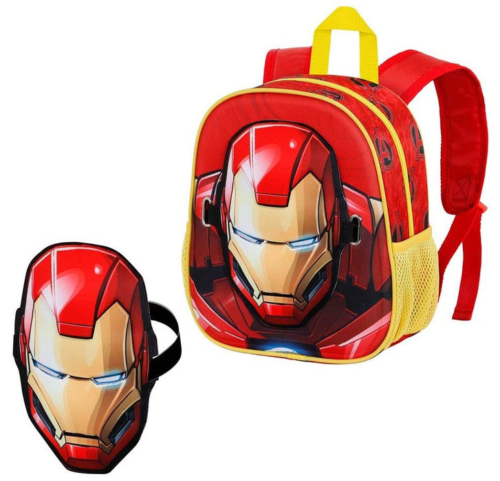 Раница за детската градина Karactermania Iron Man - Armour, 3D, с маска