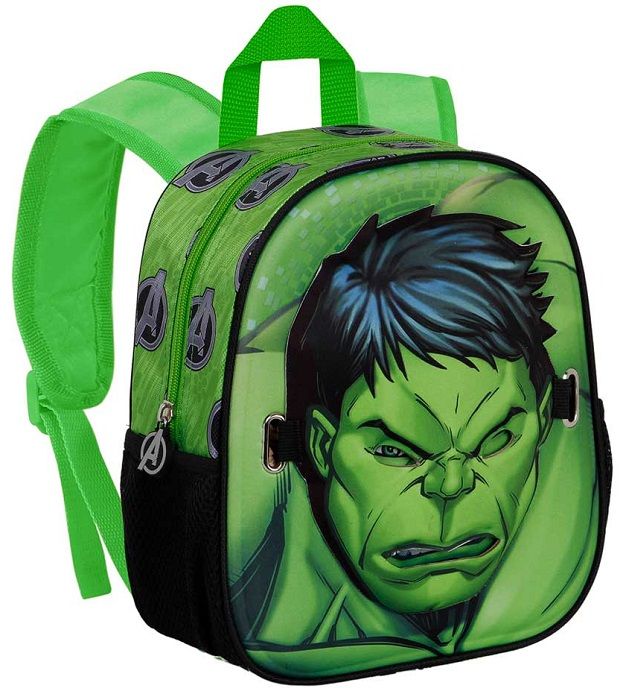 Раница за детска градина Karactermania Hulk - Green Streng, 3D, с маска