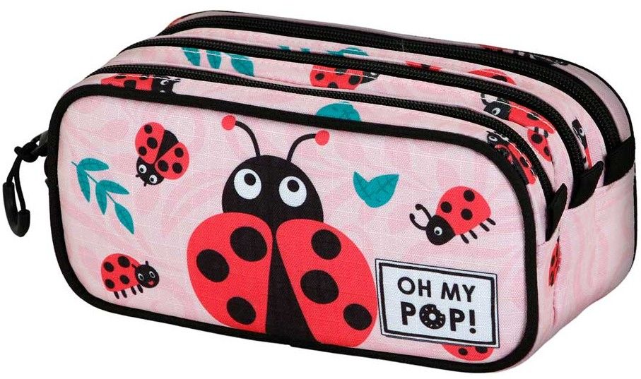 Ученически несесер Karactermania OMP! - Ladybug, 3 ципа