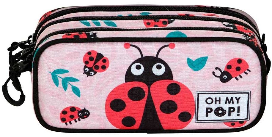 Ученически несесер Karactermania OMP! - Ladybug, 3 ципа