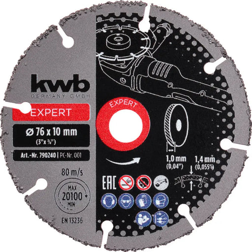 КАРБИДЕН ДИСК KWB 76x1x10 мм