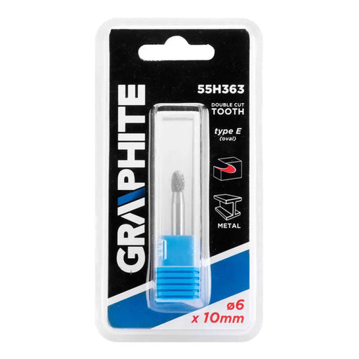 КАРБИДЕН ОВАЛЕН ФРЕЗЕР ЗА МЕТАЛ 6X10 MM GRAPHITE 55H363