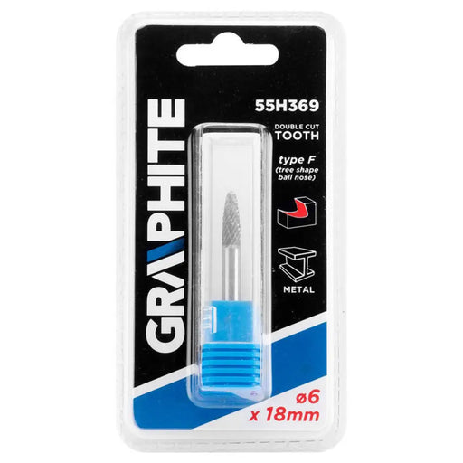 КАРБИДЕН ЗАОБЛЕН ФРЕЗЕР ЗА МЕТАЛ 6X18 MM GRAPHITE 55H369