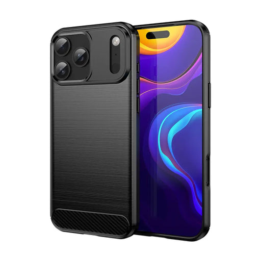 Карбонов калъф за iPhone 17 Pro - черен